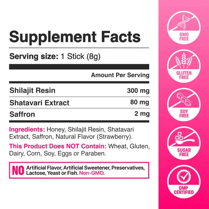 Zia | Shilajit Honey Sticks